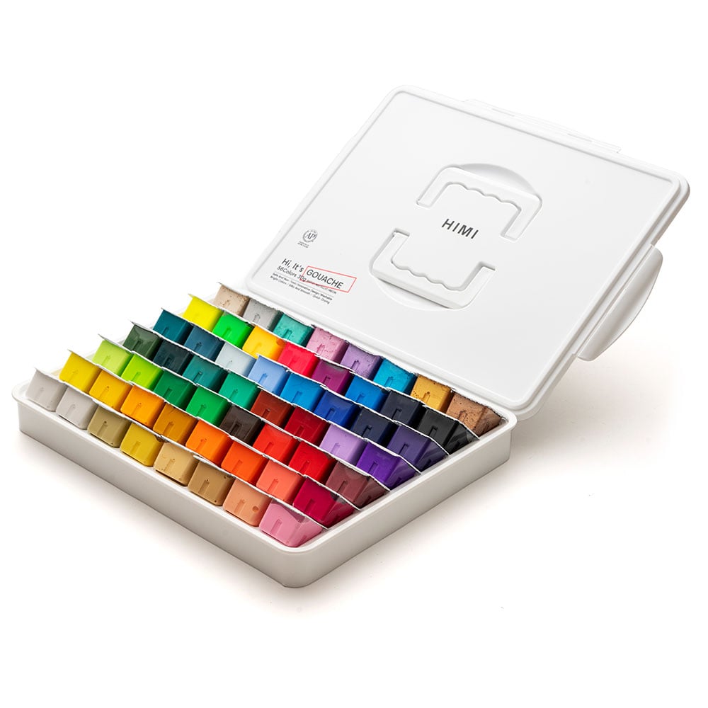 HIMI Jelly Cup Gouache Sett Hvit - 56stk - Bilde 9