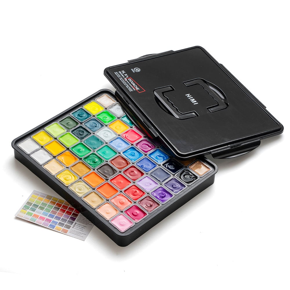 HIMI Jelly Cup Gouache Sett Sort - 56stk - Bilde 2