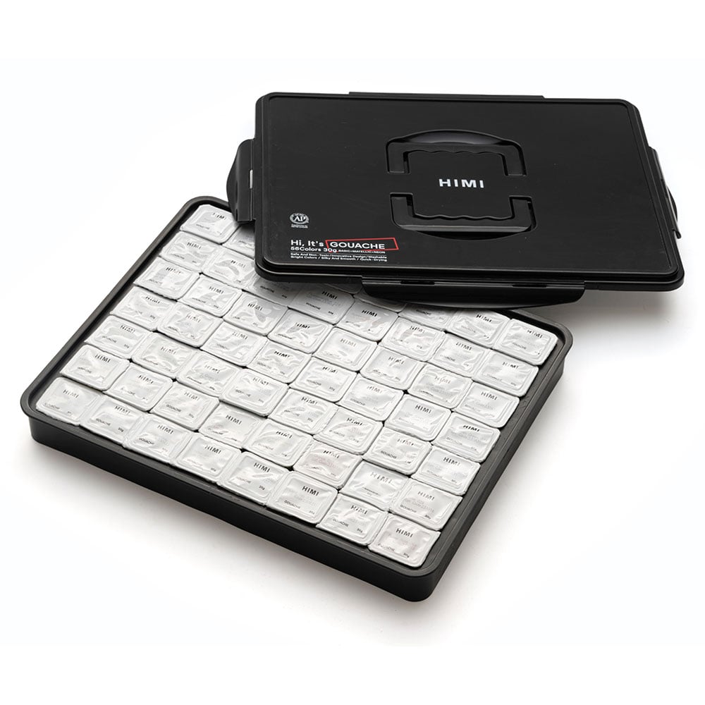 HIMI Jelly Cup Gouache Sett Sort - 56stk - Bilde 6