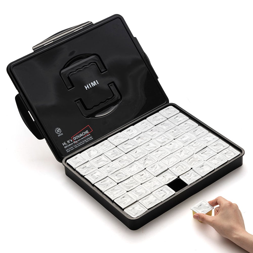 HIMI Jelly Cup Gouache Sett Sort - 56stk - Bilde 7