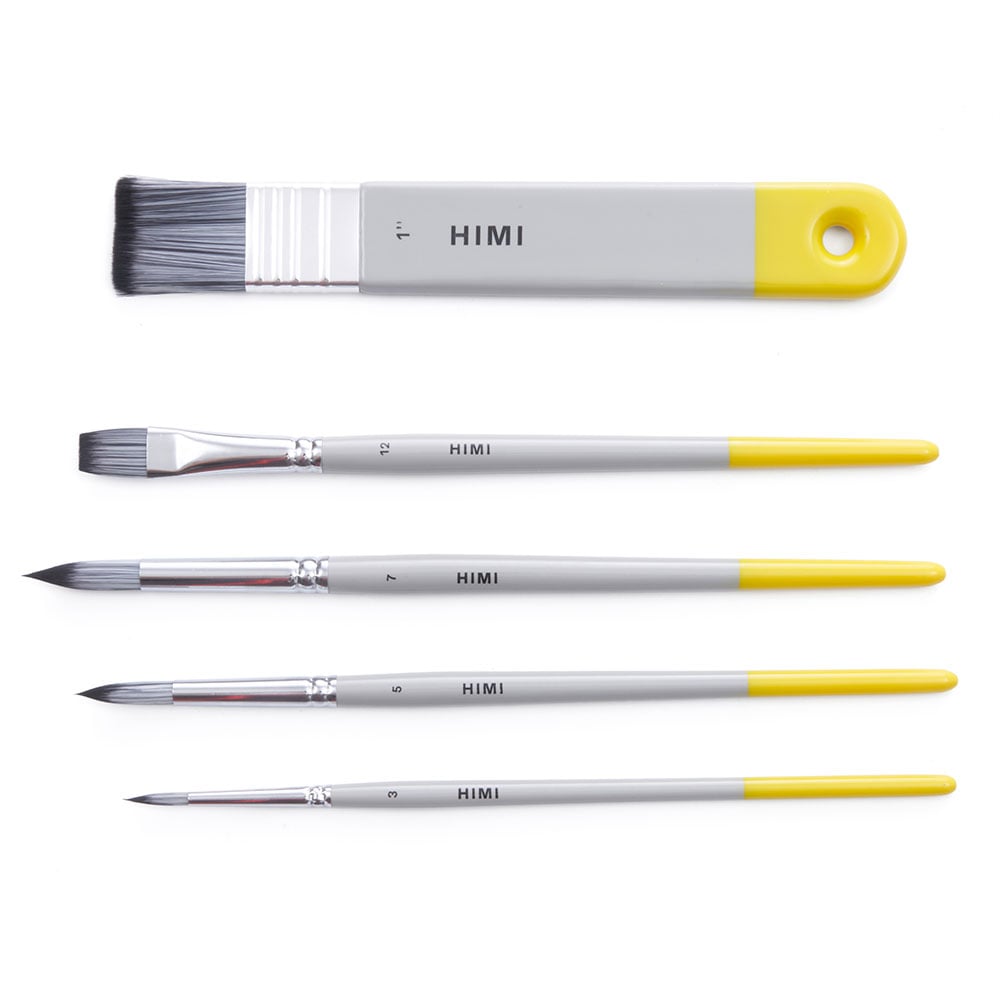 HIMI Watercolour Akvarell Penselsett 5stk - Grå - Bilde 2