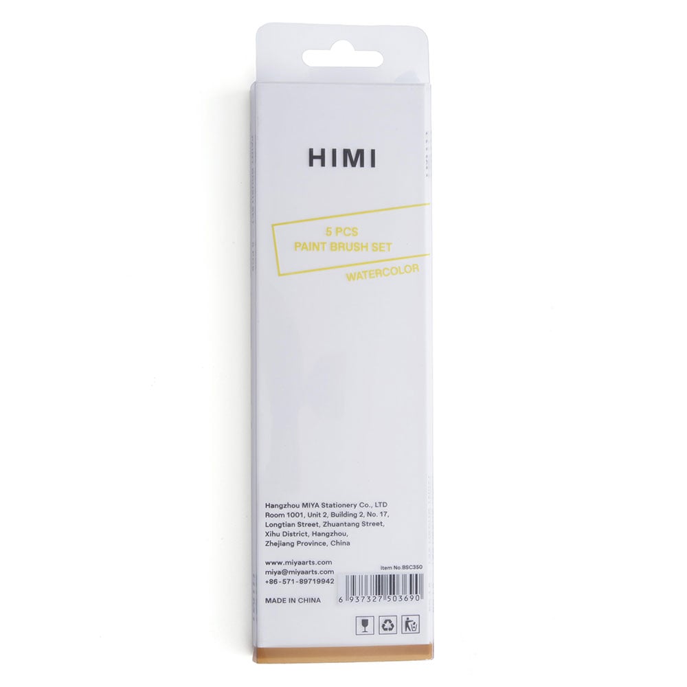 HIMI Watercolour Akvarell Penselsett 5stk - Grå - Bilde 6