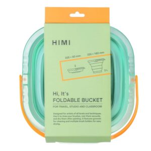 HIMI Sammenleggbar bøtte med håndtak og penselholder