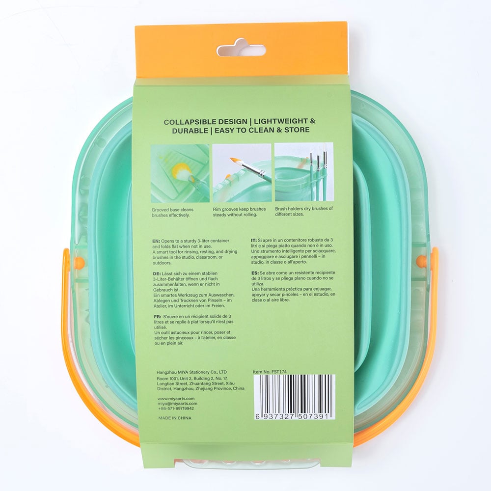 HIMI Sammenleggbar bøtte med håndtak og penselholder - Bilde 3