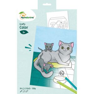 My Mandarine Graffy Fargeleggingsbok - 21x34,2 - Kjæledyr