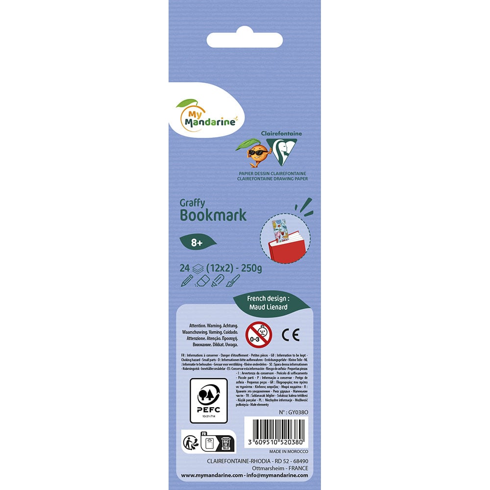 Graffy Fargelegging Bokmerke - Mandala/Blomster - Bilde 3