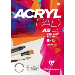 Clairefontaine Acrylpad Akrylblokk - 285g 15ark - A5