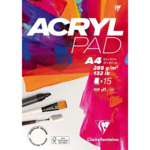 Clairefontaine Acrylpad Akrylblokk - 285g 15ark - A4