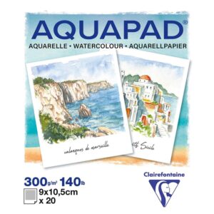 AQUAPAD Akvarellblokk Polaroid - 20ark 300g - 9x10,5cm