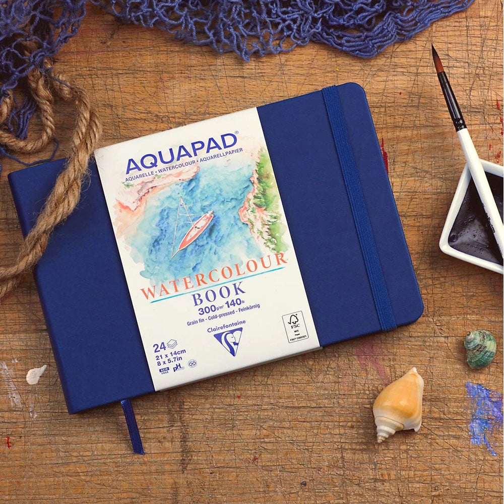 AQUAPAD Akvarellbok innbundet 300g 24ark - 14x21cm - Bilde 3