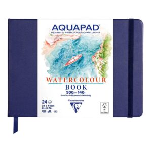 AQUAPAD Akvarellbok innbundet 300g 24ark - 21x14cm