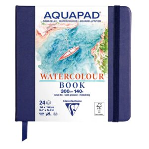 AQUAPAD Akvarellbok innbundet 300g 24ark - 14x14cm