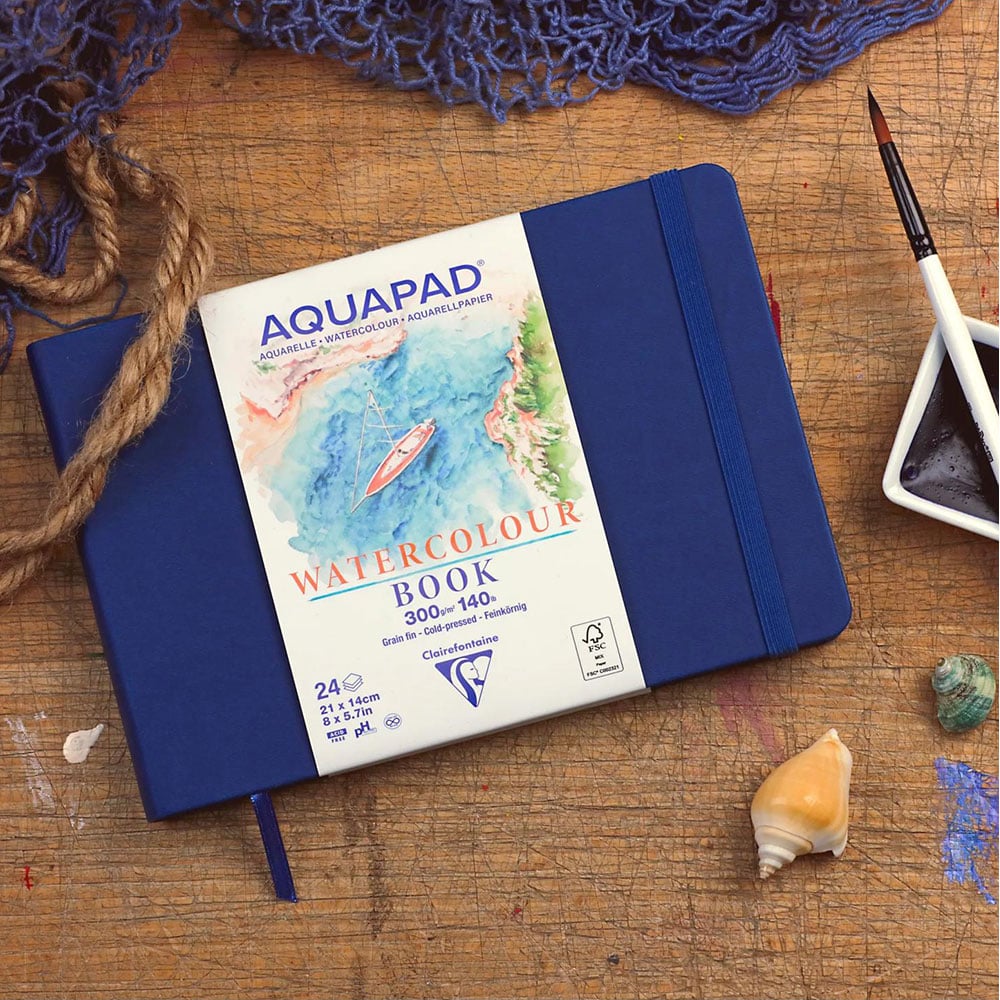 AQUAPAD Akvarellbok innbundet 300g 24ark - 14x14cm - Bilde 3