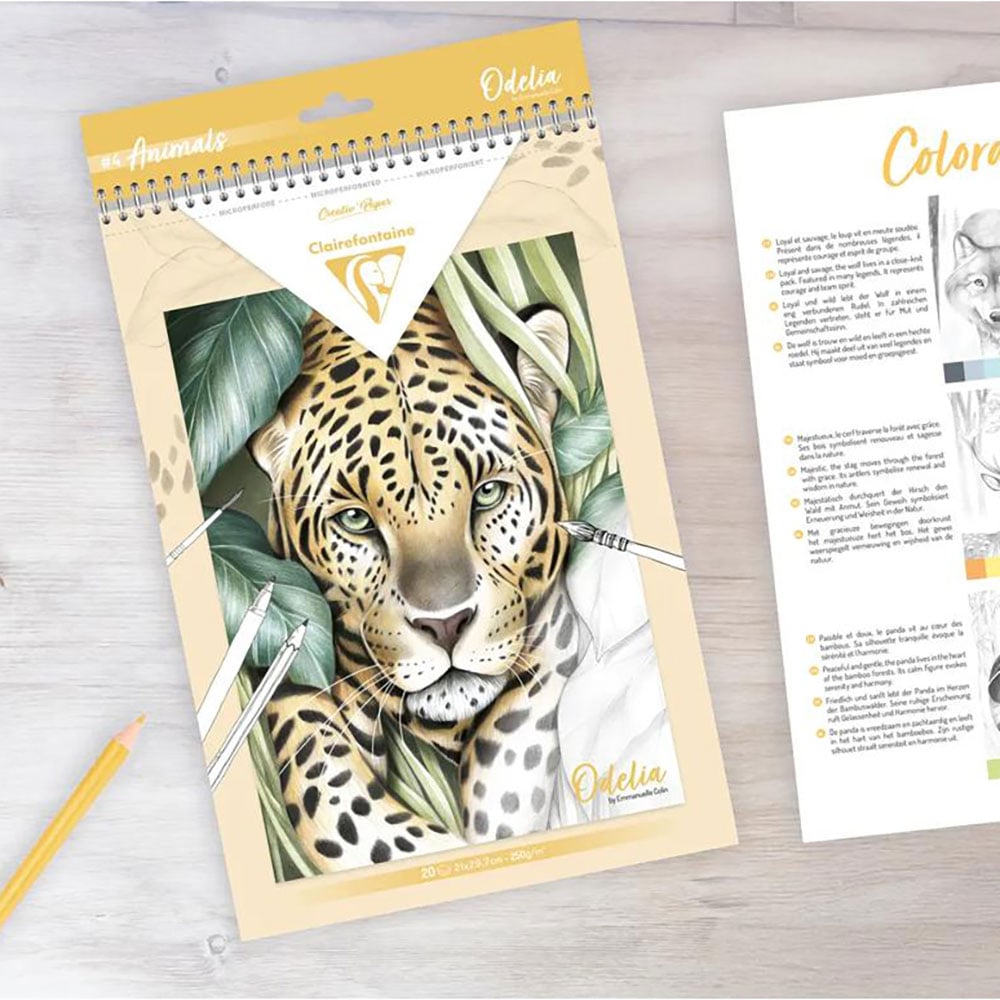 Clairefontaine Odelia Fargeleggingsbok A4 - Animals - Bilde 2