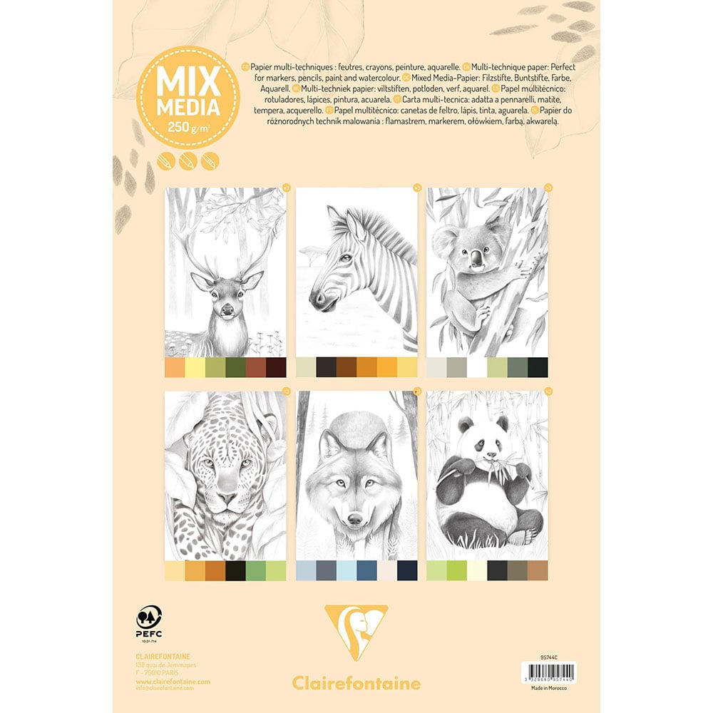 Clairefontaine Odelia Fargeleggingsbok A4 - Animals - Bilde 3
