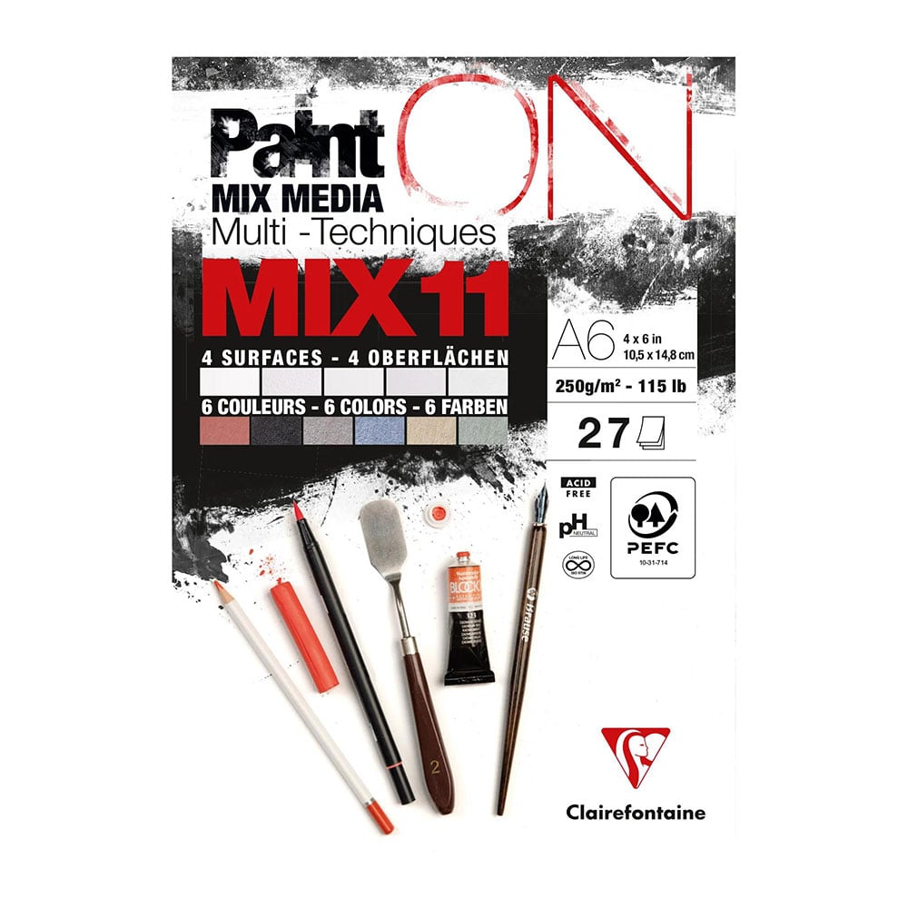PaintON Mix Media Papirblokk MIX11 - 27ark 250g - A6