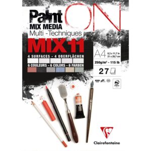 PaintON Mix Media Papirblokk MIX11 - 27ark 250g - A4