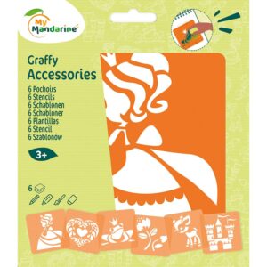 My Mandarine Sjablongsett 6 motiver - Prinsesser