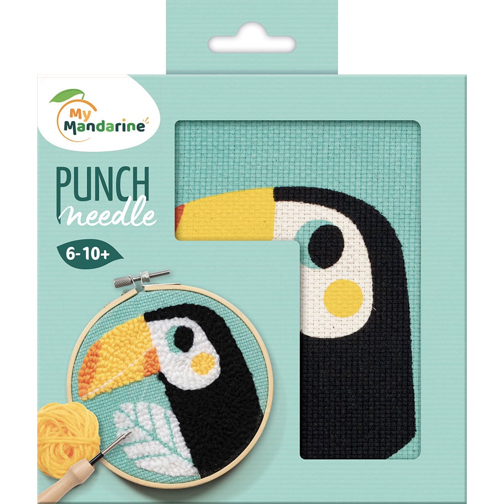 My Mandarine Punch needle sett 18x18cm - Tukan