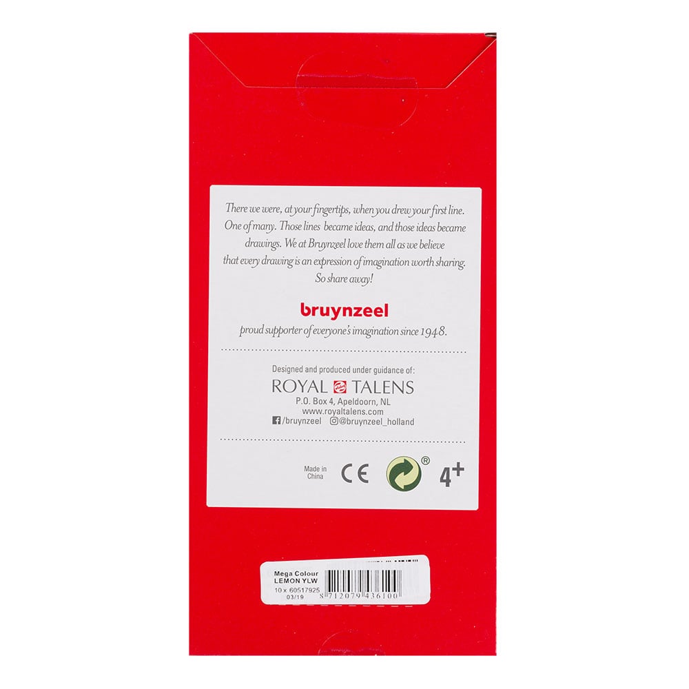 Bruynzeel KIDS Mega Fargeblyant - 925 Gul - Bilde 3