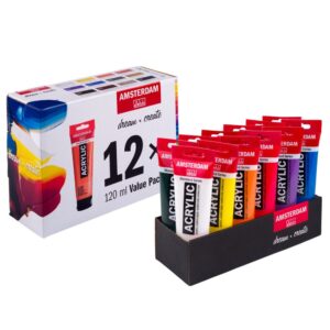 Amsterdam Standard Akryl Sett 120ml - 12 tuber - Value Pack