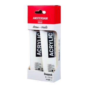Amsterdam Standard Akryl Duopack 2x120ml 105 Titanium white