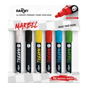 Darwi Marbel Universaltusj 4mm Sett 6stk - Primary