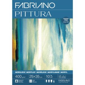 Fabriano Pittura Akrylblokk - 400g 10ark - 25x35cm