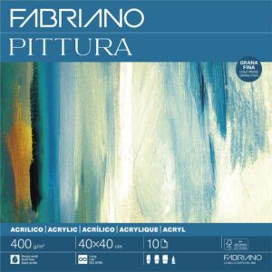Fabriano Pittura Akrylblokk - 400g 10ark - 40x40cm