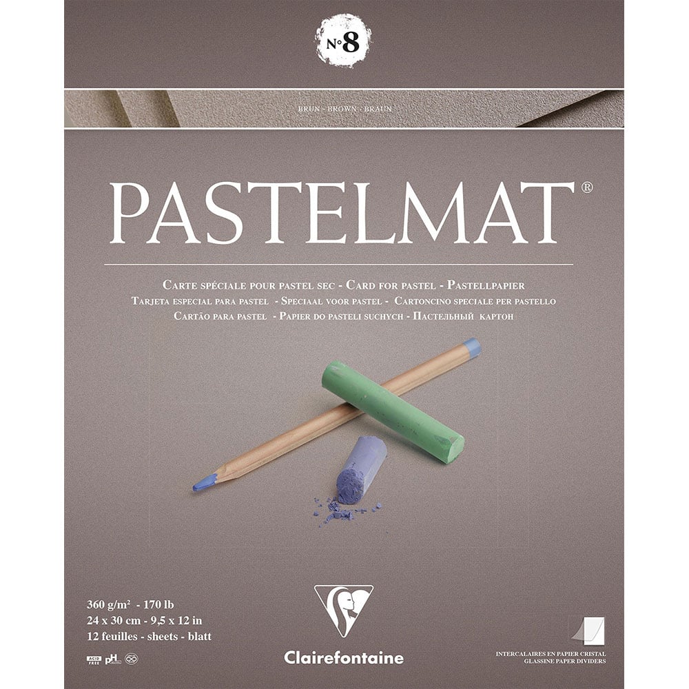 Pastelmat Pastellblokk - 24x30cm 12ark 360g - No 8 Brun