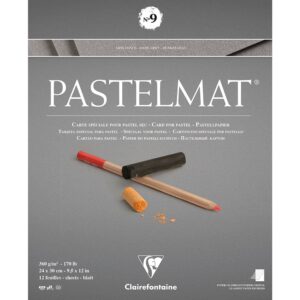 Pastelmat Pastellblokk - 24x30cm 12ark 360g - No 9 Mørk grå