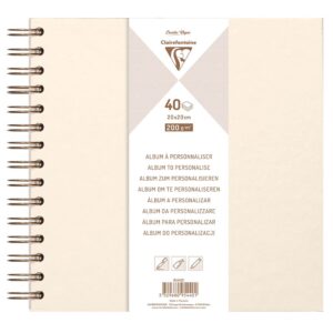 Clairefontaine Album m/strikk Perlemor 200g 40ark - 20x20cm