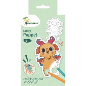 My Mandarine Graffy Puppet Fargeleggingsbok - Animals