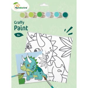 My Mandarine Graffy Paint Maleplate 20x20cm - Dino