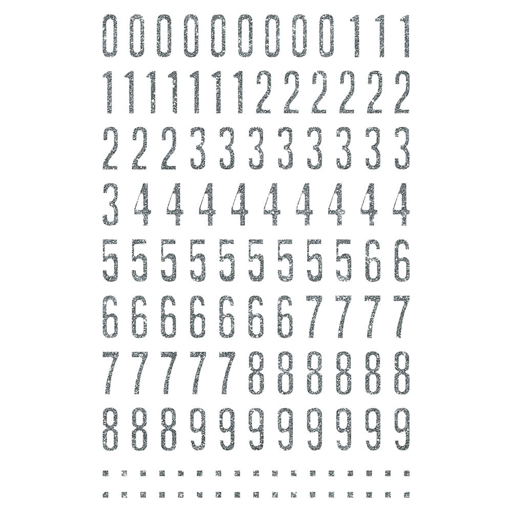 My Mandarine Glitty Klistremerker - Bokstaver og tall sølv - Bilde 3