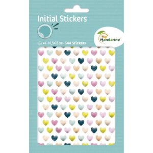 My Mandarine Initial Klistremerker 4ark - Hjerter