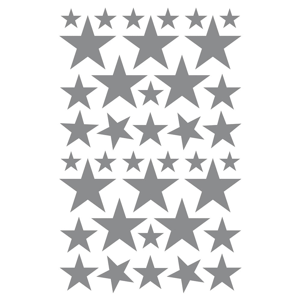 My Mandarine Initial Klistremerker 4ark - Stjerner gull/sølv - Bilde 2