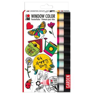 Marabu Window Color Vindusmaling 10x25ml - Garden