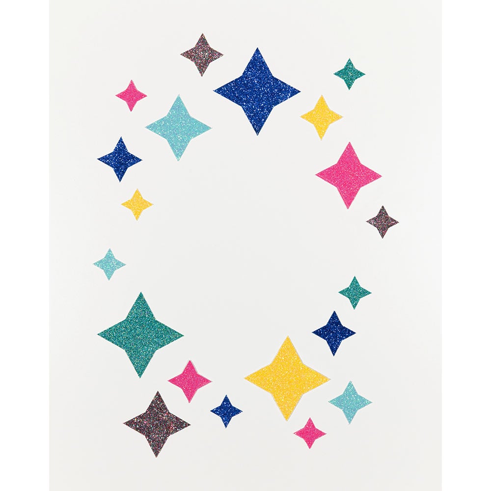 Folia Glitterkartong 6ark - 300g 17,4x24,5cm - Rainbow - Bilde 2