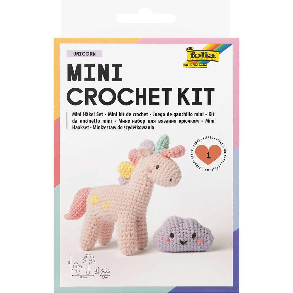 Folia Mini Heklesett - Enhjørning