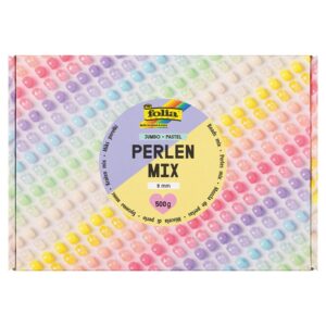 Folia Perlemix Pony perler Jumbo Sett 500g - Pastell