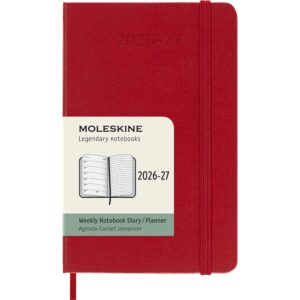 Moleskine Planner 2026/27 18m Hard P Uke Notat - Red