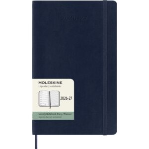 Moleskine Planner 2026/27 18m Soft L Uke Notat - Sap.Blue