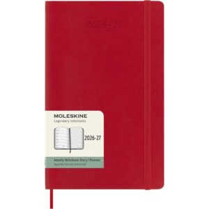 Moleskine Planner 2026/27 18m Soft L Uke Notat - Red