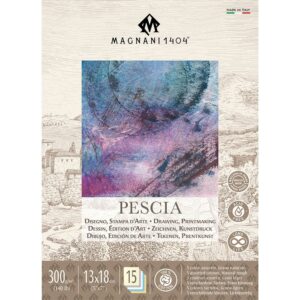 Magnani Pescia Papirblokk 300g - 15ark 13x18cm - Mix