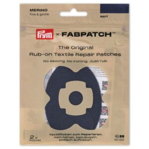Prym x FabPatch Reparasjonslapp MERINO - Marine - 2stk