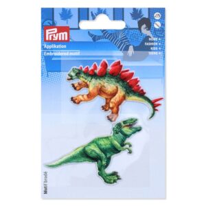 Prym Strykemerke - Dinosaurer - Rød/grønn - 2stk