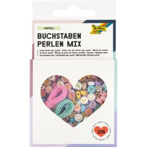 Folia Perlesett - Bokstavperlemix Pastell