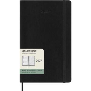 Moleskine Planner 2027 12m Soft L Uke Notat - Black