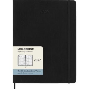 Moleskine Planner 2027 12m Soft XL Måned Notat - Black
